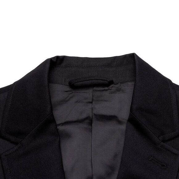 Armani Exchange Mens Black Two Button Modern-fit Stretch Casual Blazer Jacket 36 - Picture 11 of 16